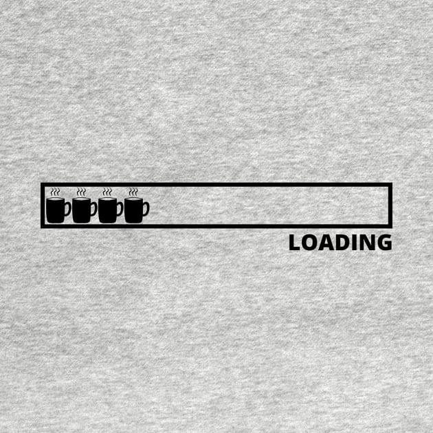 Funny loading bar coffee design by Katebi Designs